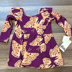 NWT TEA Ruffle Shoulder Ballet Dress